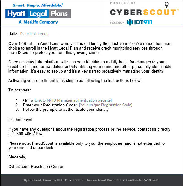 CyberScout email example