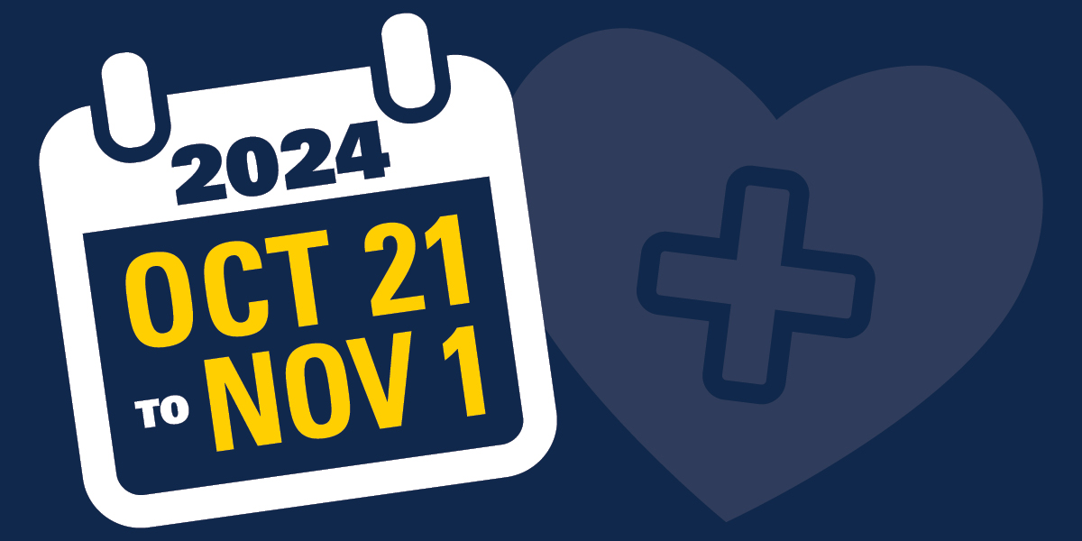 Calendar with the dates October 21 to November 1, 2024